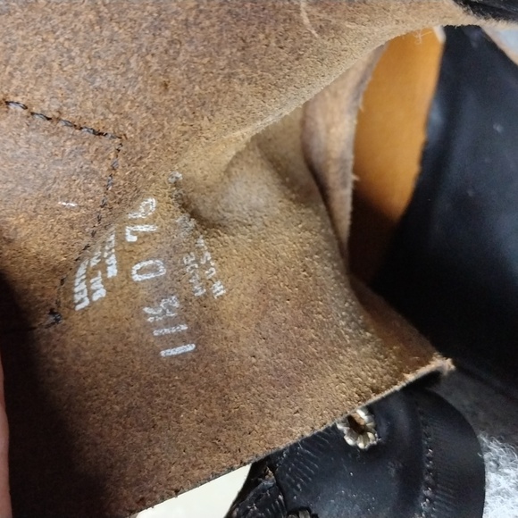 Wolverine 1000 Mile men's black leather & gray wool ankle boots. Mint. Size 11.5 - Picture 2 of 16